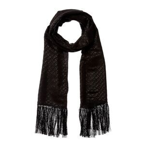 Givenchy Logo Evening Silk-Blend Scarf, Black